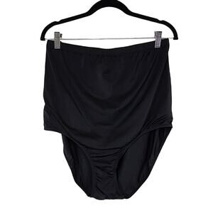 Swimsuits For All Black High-Waist Swim Brief Bottom, Women's Plus Size 24
